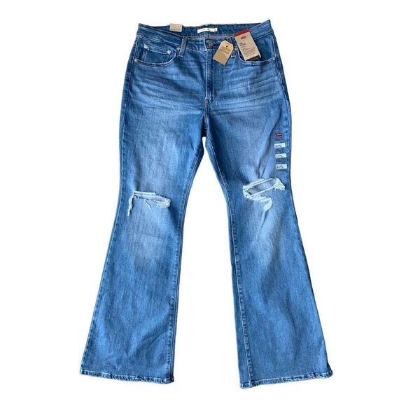 LEVI'S Women's 726 High Rise Slim Fit Flare Jeans - Picture 4 of 10